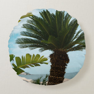 Ischia Ponte Oceanfront Palm Serenity 1 Round Cushion