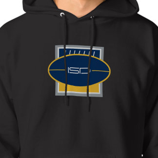 ISD End Zone Blue Gold Grey Football Retro Hoodie