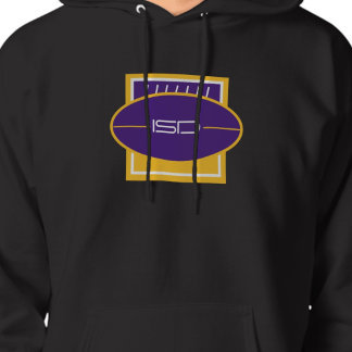 ISD End Zone Purple Gold Football Retro Hoodie