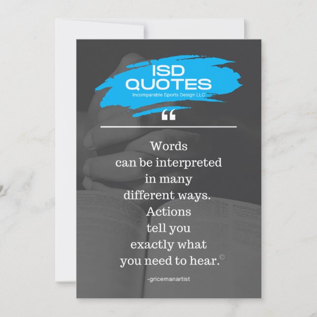 ISD Quote Action  Invitation (Front)