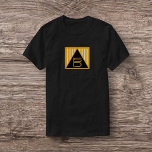 ISD Unisex Black & Gold Triangle Symbol T-Shirt