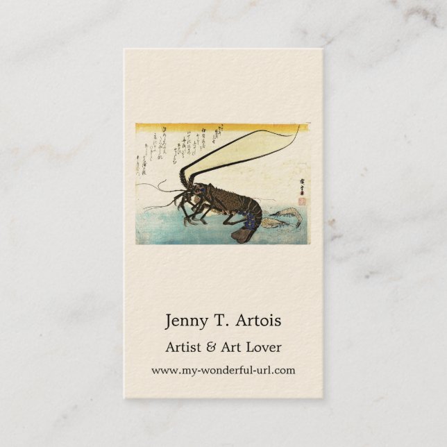 Iseebi & Ebi - Crawfish (Spiny Lobster) and Shrimp Business Card (Front)