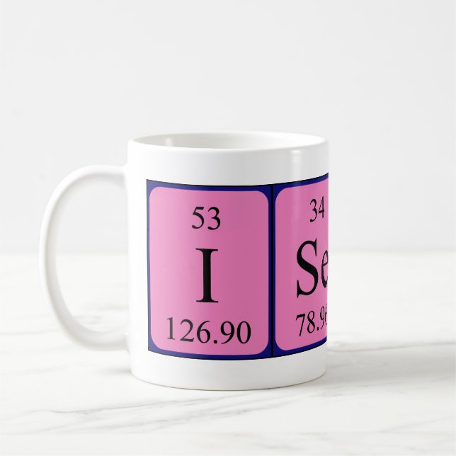 Iselin periodic table name mug (Left)