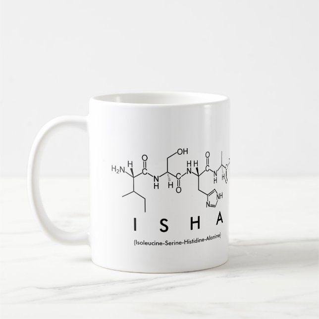 Isha peptide name mug (Left)