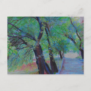 Isham Park Trees in Inwood NY Postcard