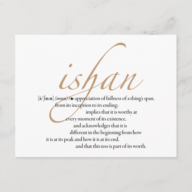 Ishan Postcard (Front)