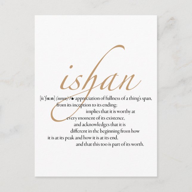 Ishan Postcard (tall) (Front)