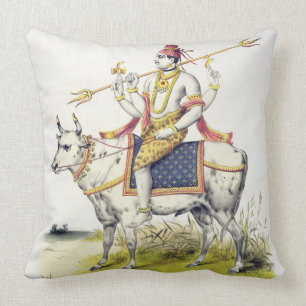 Ishana or Shiva, engraved by C. de Motte (1785-183 Cushion
