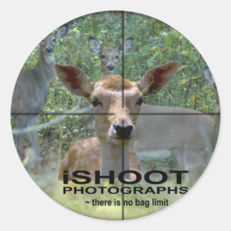 iSHOOT PHOTOGRAPHS (There is no bag limit) Classic Round Sticker