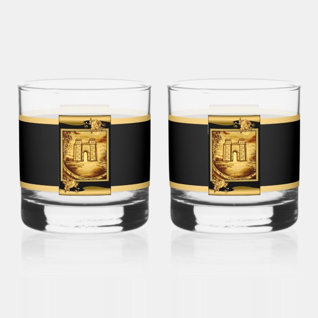 Ishtar Gate Drinkware Set Whiskey Glass (Front)