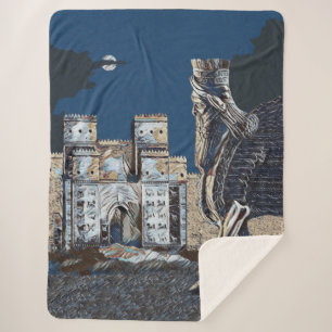 Ishtar Gate & Lamassu Sherpa Blanket