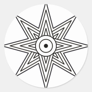 Ishtar star symbol classic round sticker