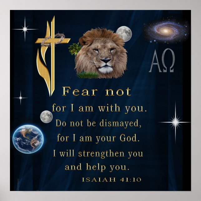 Isiah 41:10  Scripture Poster (Front)