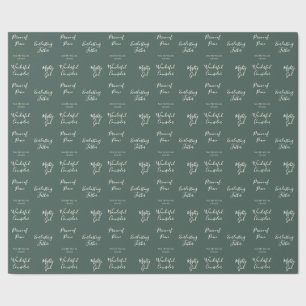Isiah 9:6 Custom Bible Verse Pine Sage Christmas Wrapping Paper