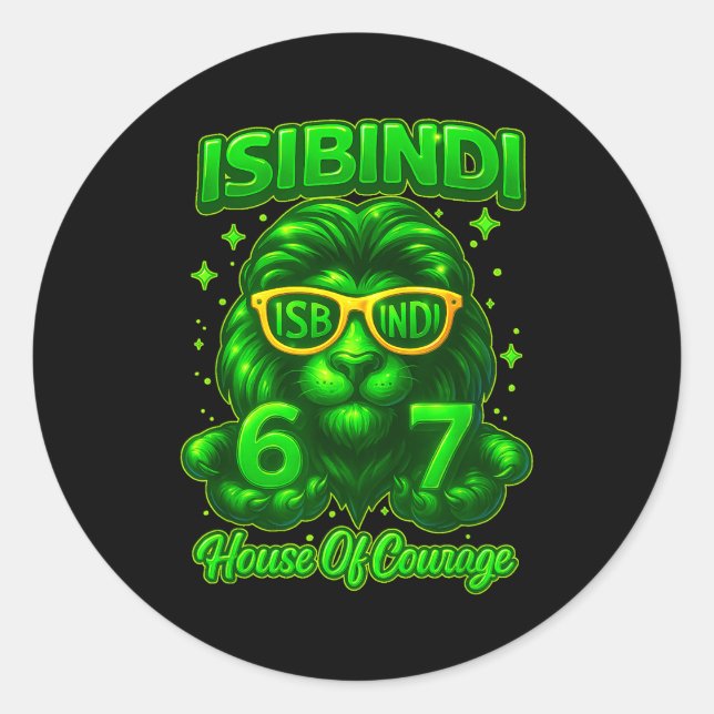 Isibindi House Of Courage School System 6 7 Funny  Classic Round Sticker (Front)