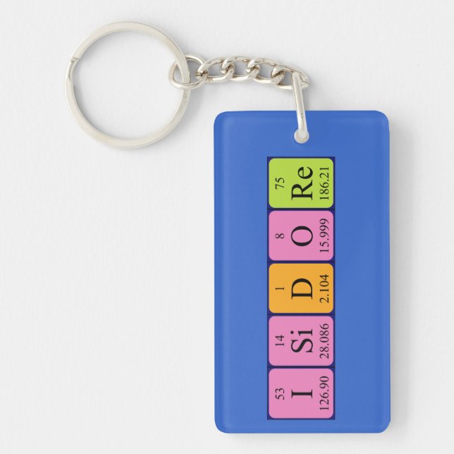 Isidore periodic table name keyring (Front)