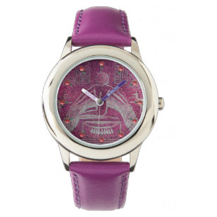 ISIS, Antique Egyptian Goddess  Purple White Watch