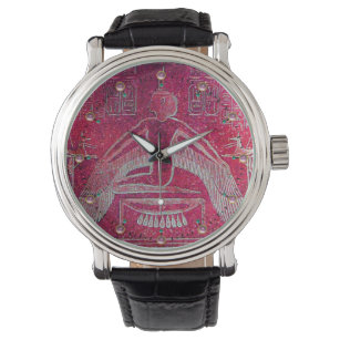 ISIS,Egyptian Goddess Antique Red Pink Watch