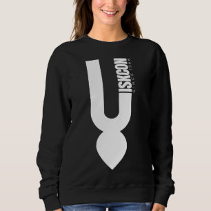 Iskcon Tilak In White On Dark Grey Sweatshirt