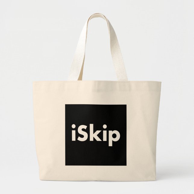 iSkip Large Tote Bag (Front)