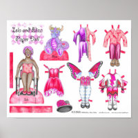 Isla and Eliza Paper Doll Set - Play or Display