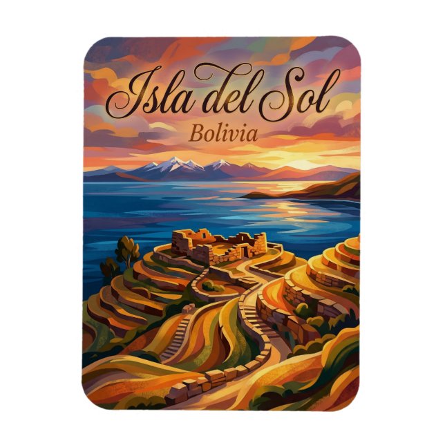 Isla del Sol Bolivia Magnet (Vertical)