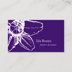 Isla Floral Outline Business Card
