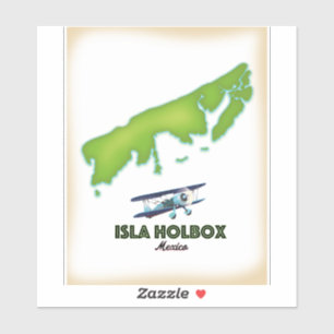Isla Holbox Mexico travel poster