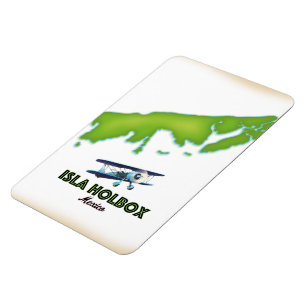 Isla Holbox Mexico travel poster Magnet