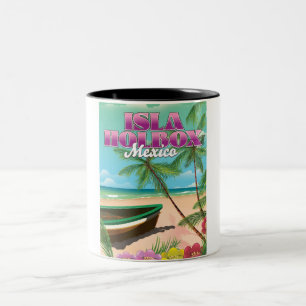 Isla Holbox Mexico Two-Tone Coffee Mug