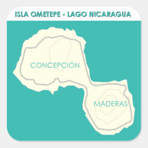 Isla Ometepe Square Sticker