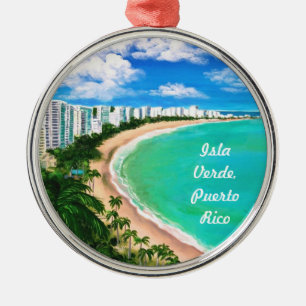 Isla Verde, Puerto Rico Metal Ornament