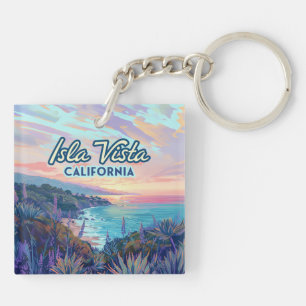 Isla Vista California Santa Barbara Goleta College Key Ring