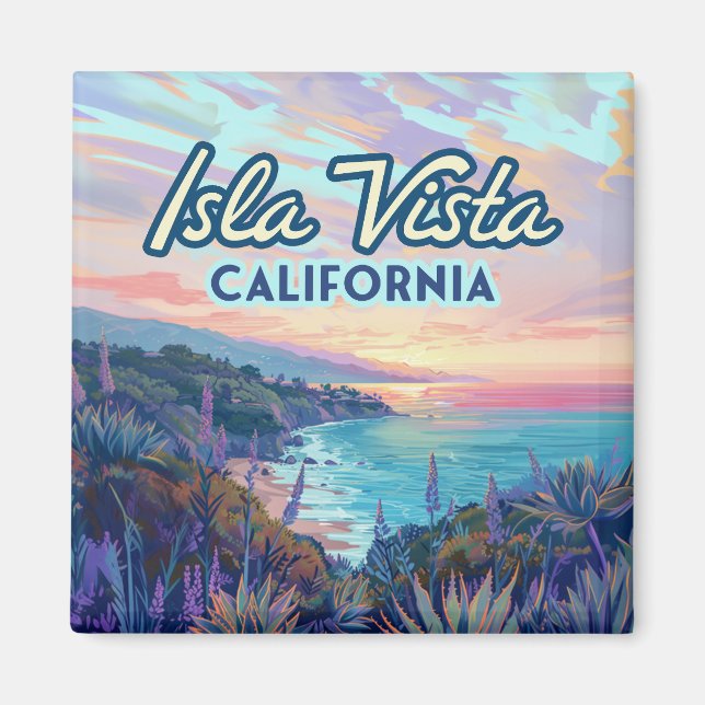 Isla Vista California Santa Barbara Goleta College Magnet (Front)