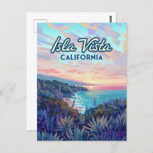 Isla Vista California Santa Barbara Goleta College Postcard