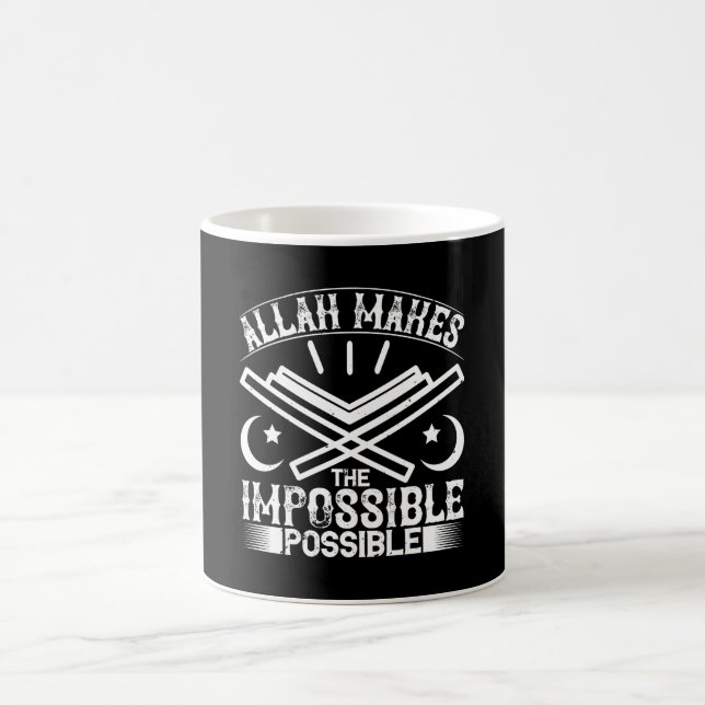 Islam - Allah Makes Impossible Possible Coffee Mug (Center)