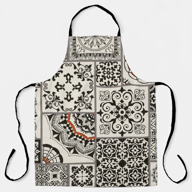 Islam Arabic Majolica Tiles Patchwork Apron (Front)