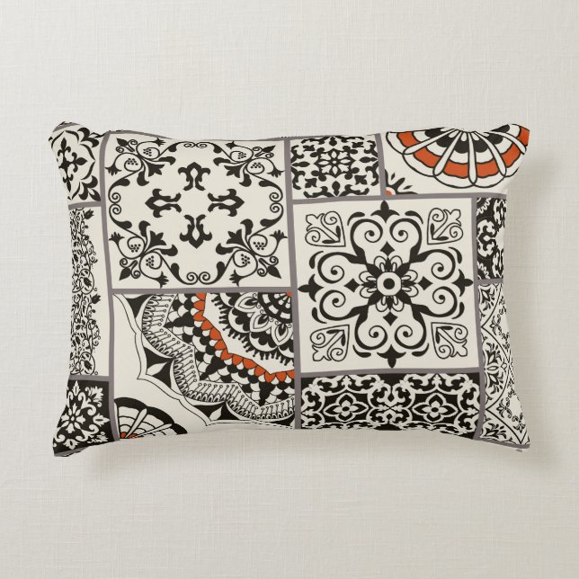 Islam Arabic Majolica Tiles Patchwork Decorative Cushion (Front)