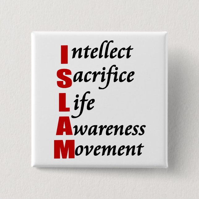 ISLAM Button (Front)