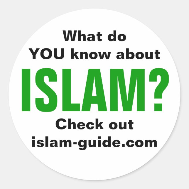Islam Classic Round Sticker (Front)