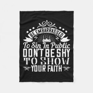 Islam - Don't Be Shy To Show Your Faith Fleece Blanket