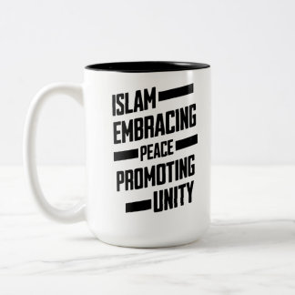 Islam Embracing Peace Promoting Unity Two-Tone Coffee Mug