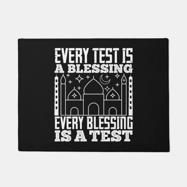 Islam - Every Test Is A Blessing Doormat (Front)
