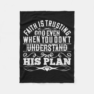 Islam - Faith Is Trusting God Fleece Blanket