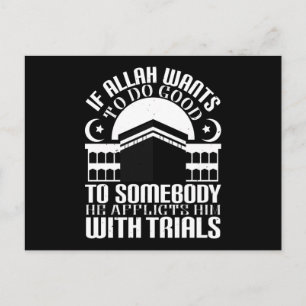 Islam - If Allah Wants To Do Good Postcard