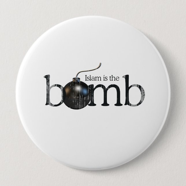 Islam is the bomb Faded.png 10 Cm Round Badge (Front)