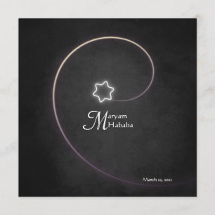 Islam Islamic baby birth Aqiqah night star black Invitation