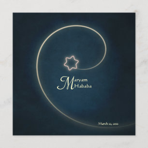 Islam Islamic baby birth Aqiqah night star Invitation