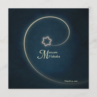 Islam Islamic baby birth Aqiqah night star Invitation