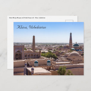Islam Khodja Mosque and Citadel Kunya-ark - Khiva Postcard